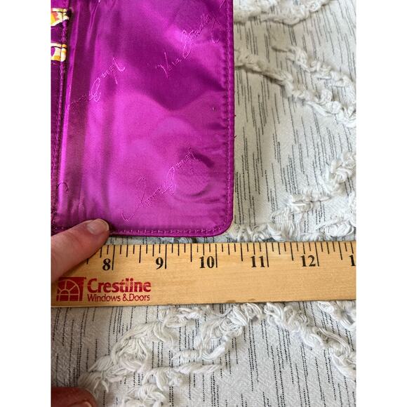 Vera Bradley Plum Crazy Wristlet Wallet Case Small Purse Zip Coin Pouch - Picture 5 of 13